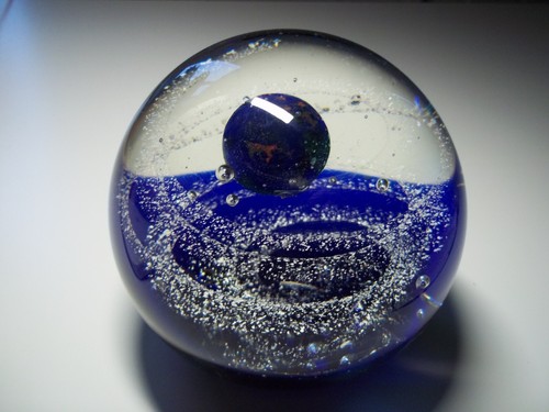 Galaxie glaskugel blau klar - galaxie,