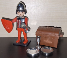 Playmobil wie 3334 Ritter Stadtwache Chrom Schatz Truhe Wappen Burg Klicky