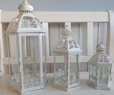 Laterne Landhaus Weiß Shabby