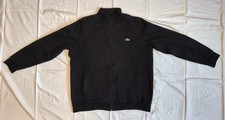 Lacoste Zip Sweatjacke Classic mit Taschen, schwarz - Gr. US XL