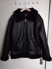 Alpha Industries B-3 Lederjacke Schwarz GR. M Neuwertig