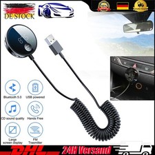DE-Bluetooth5.0 FM Transmitter Auto Radio Adapter Freisprecheinrichtung KFZ Kits