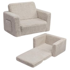 Kindersofa 2-in-1 Aufklappsofa Schlafcouch Kinderbett Kinderzimmer sicher