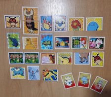 25 x Pokemon Sticker  - 2 x HOLO - 3 x Extra- 2001 Topps Merlin - Stickerserie 3