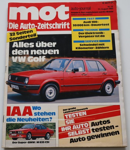 Mot 1983 golf - golf, ii,