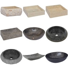 Marmor Waschbecken Aufsatzwaschbecken Naturstein Waschtisch Waschschale Bad