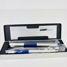 LAMY Accent Kugelschreiber + Tintenfüller Set Blau / Silber in Originalbox