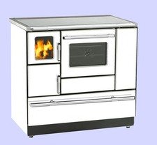 Küchenherd / Kohleherd Wamsler K128 F weiß Ceran Anschluss rechts oben