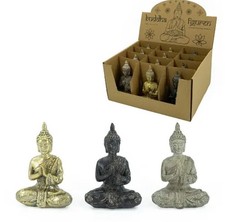 Buddha in gold schwarz grau