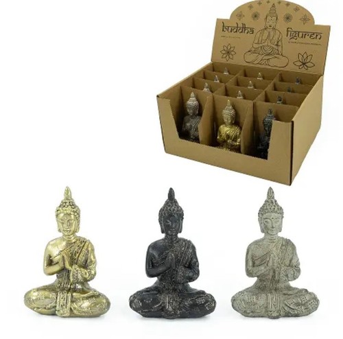 Buddha gold schwarz grau - buddha,