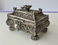 Antikes russisches Silber-Filigran-Kästchen, Moskau 1859 – 91 Zolotniki