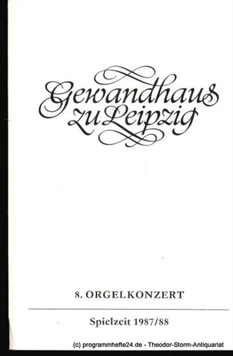 Programmheft orgelkonzert - programmheft,