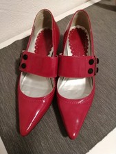 Zanon & Zago - Schicker Damen Pumps gr 38 , rot, Lack, Rockabilly Style