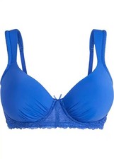 Neu Bügel-Push-Up-BH Gr. (100) E Saphirblau Unterwäsche Oberteil Bra Unterhemd
