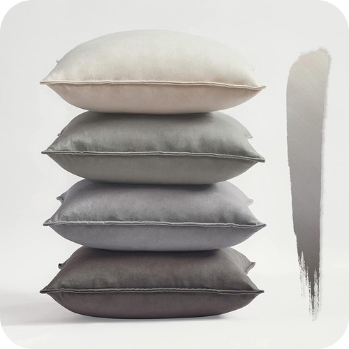 Kissenbezug 50x50 grau 4er - grau, set