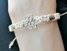 Shamballa Armband beige