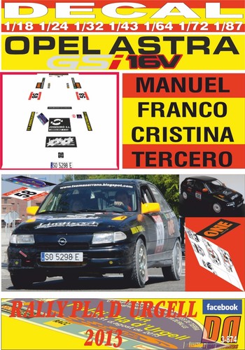 Decal opel astra - opel, manuel