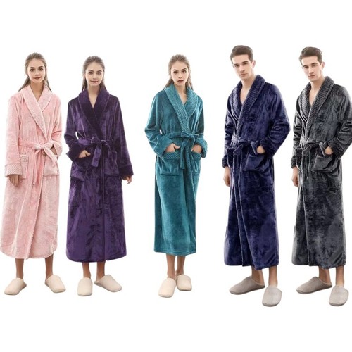Bademantel flanell langer - bademantel,