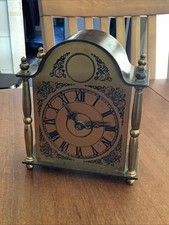 Kompakte Junghans Messing Kaminuhr Robust