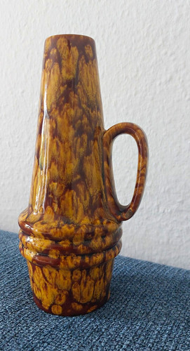 Keramikvase braun marmoriert