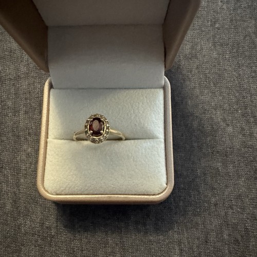 Granat ring 585 elegant und - granat,