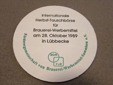 Bierdeckel ,  Barre Bräu , Herbst-Tauschbörse in Lübbecke 1989