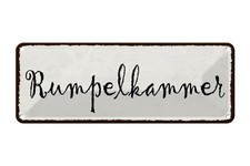 mrdeco Metall Schild 27x10cm rumpelkammer Deko Blechschild