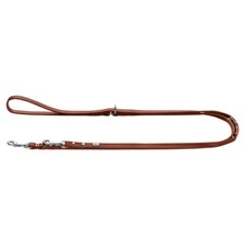 Hunter Führleine Canadian Up cognac, verstellbar, Rindsleder, Hundeleine