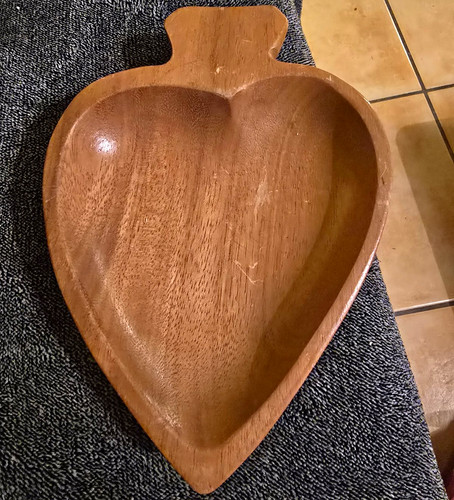 Herzförmige holzschale aus - holzschale,