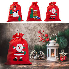 3x Weihnachtssack Geschenksack 30x40 Santa Schneemann Bär Weihnachtsmann Sack
