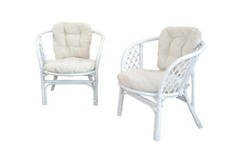 1x Rattansessel weiss inkl