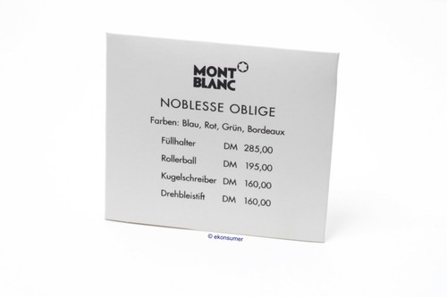 Montblanc noblesse oblige - montblanc,