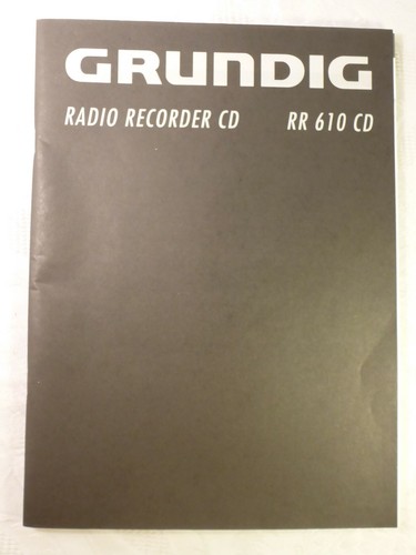 Alte bedienungsanleitung radio - bedienungsanleitung,