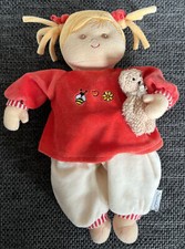 Sterntaler Puppe Magdalena, Rassel, mit Teddy