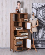 Hochkommode Vintage Apothekerschrank Schubladenschrank Holzschrank Highboard