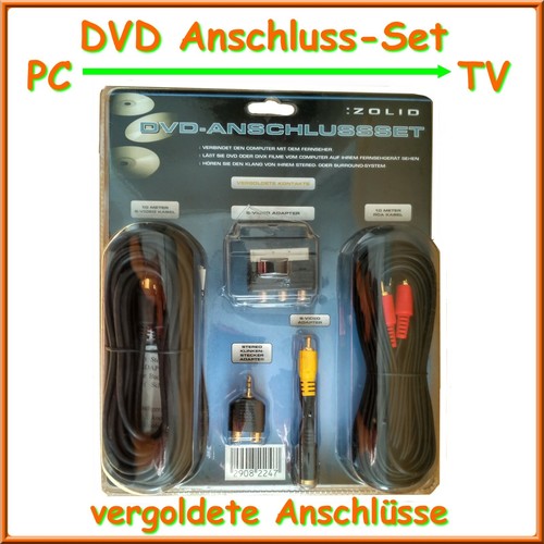Dvd anschluss set vergoldet - anschluss-set,