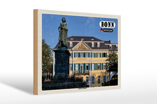 Holzschild städte bonn - holzschild,