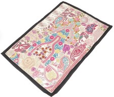 Indischer Wandteppich Patchwork Wandbehang/Tischläufer Einzelstück 90*65 cm -