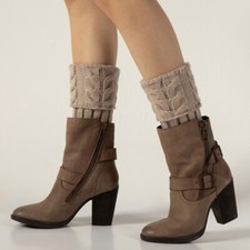 Zopfmuster-Stiefelmanschetten Für Damen Kurze Socken Winter-Beinstulpen↔ ∧