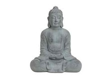 Buddha sitzend Steinoptik aus