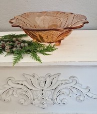 Art Déco Rosalinglas *  Schale Glasschale  Ø23 *  Schneckenfüße