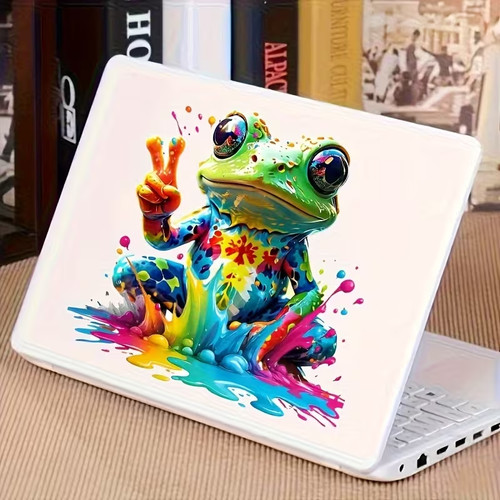 Aquarell frosch aufkleber - aquarell, 15cm