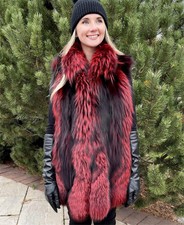 Mode Stand Kragen Rot Echte