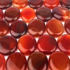 Carneol Karneol Handschmeichler Massagestein Ø ca. 37 – 41 mm | 20 - 25 g