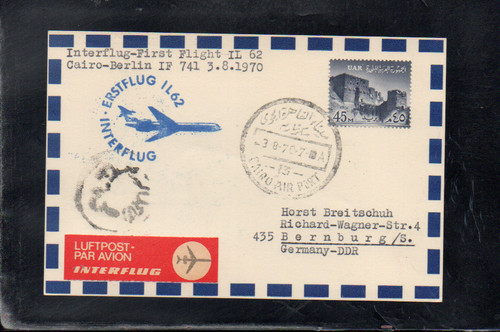 Interflug ffc erstflug cairo - erstflug,