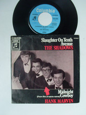 THE SHADOWS, Slaughter on tenth Ave. HANK MARVIN Midnight Cowboy Single Vinyl 7"