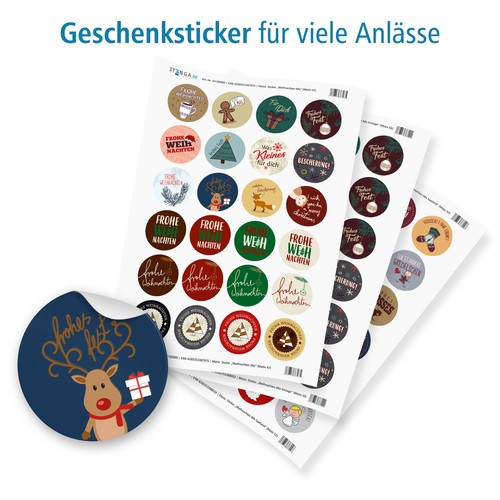 24x itenga weihnachtssticker - 24x,