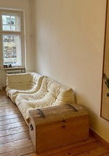 Ligne Roset Togo Sofa-Set 2er & Eckteil Velour Alcantara Eggshell/Creme Farbe