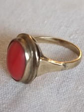 Gold und Koralle  Ring