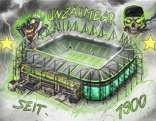 Kunstdruck stadion - a3,